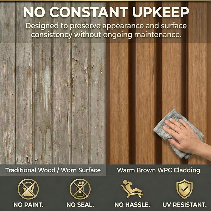 From Plain to Beautiful in Hours WPC Exterior Wall Slat Panels Waterproof - Image 6