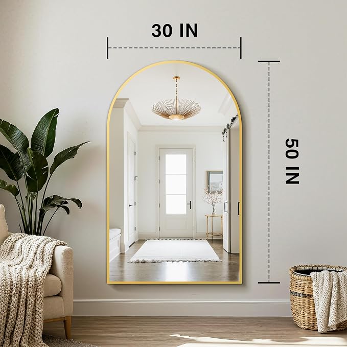 Arched Bathroom Mirror for Wall, HD Glass Over Sink for Bathroom - Image 2