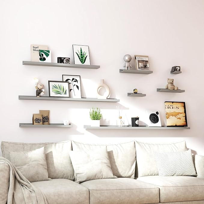 Floating Shelves for Wall Decor, Wall Mounted Wood Storage Shelf for Bedroom - Image 6