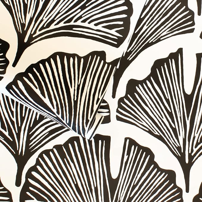 Tempaper x Novogratz Zebra Black Feather Palm Removable Peel and Stick Wallpaper - Image 5