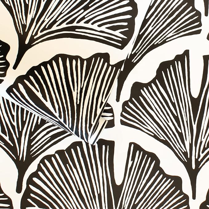 Tempaper x Novogratz Zebra Black Feather Palm Removable Peel and Stick Wallpaper - Image 5
