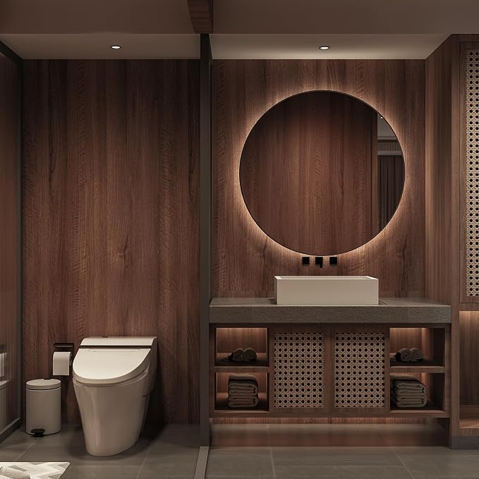 Walnut Wood Contact Paper 16x591 inch Dark Brown Wood Grain Wallpaper Peel and - Image 7