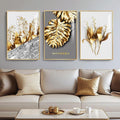 Framed Modern Luxury Gold Wall Art, Pictures by Cuspin