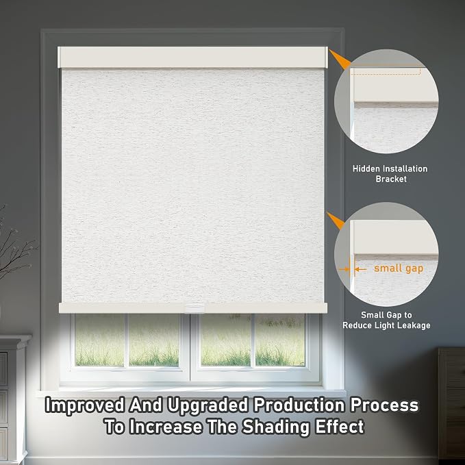 AOSKY Linen Roller Blinds Shades - Image 4