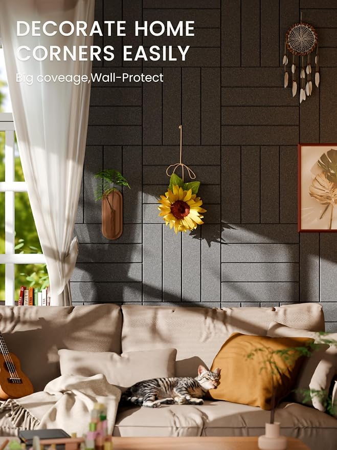 Bumusty Large Cork Board Alternative-48 x 36" Felt Bulletin Board Tiles - Image 4