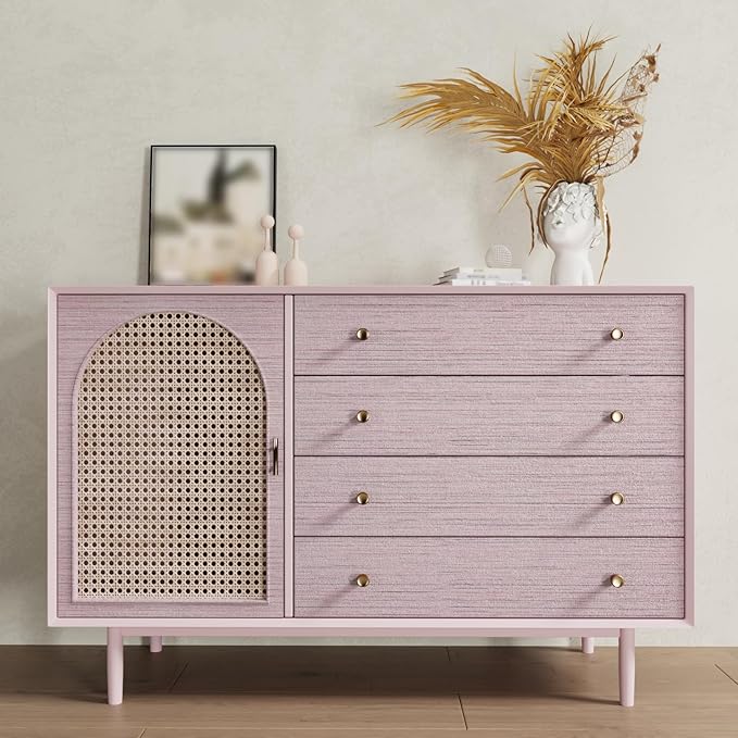 CRE8TIVE Large Size 24"x354" Pale Pink Grasscloth Peel and Stick Wallpaper - Image 6