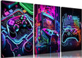 BGFCE Game Room Decor Posters Set of 3 by BGFCEWallArt