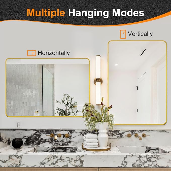 Delma Bathroom Mirror, Sleek Wall Mirror - Image 7
