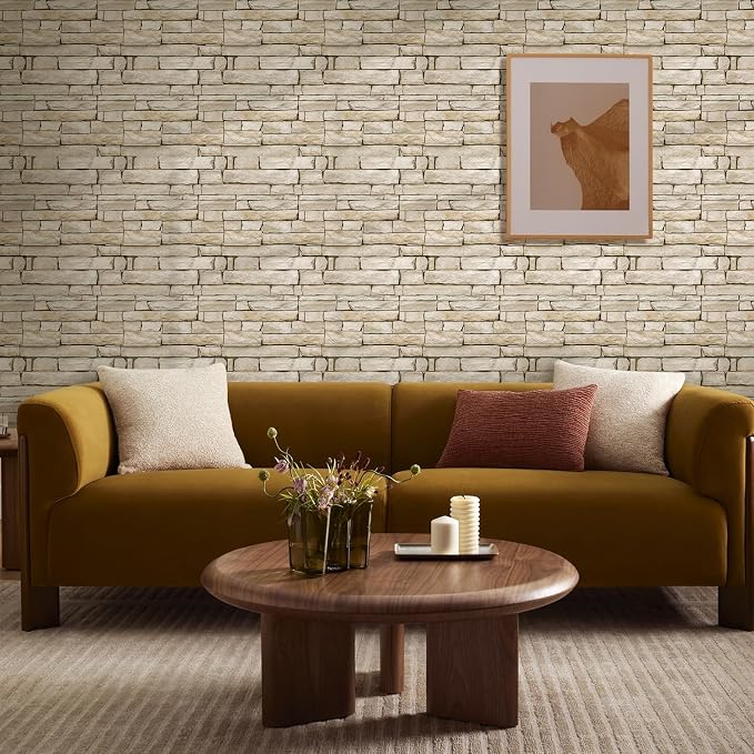 3D Peel and Stick Faux Stone Wall Panels 11.8" x 11.8" 10-Pack, Stone-Look Wall - Image 8