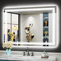44x30 LED Bathroom Mirror with Lights, Backlit and Front Lit Anti-Fog Lighted by Awandee