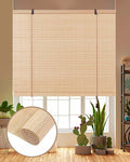 FoundGo Retro Bamboo Blinds 60" W x 72" H Bamboo Roman Shades Light Filtering by FoundGo