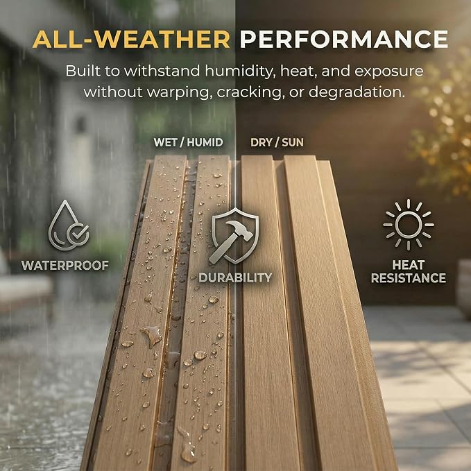 From Plain to Beautiful in Hours WPC Exterior Wall Slat Panels Waterproof - Image 3