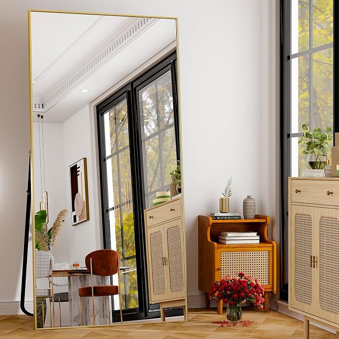 GLSLAND 76"x34" Full Length Mirror Extra Large Hanging or Leaning Rectangle - Image 2