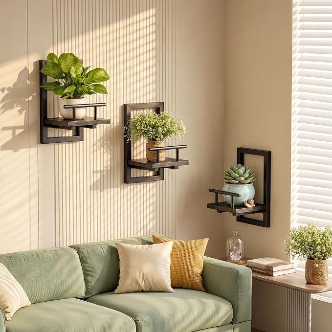 Sbosbo Floating Shelves for Wall, Plant Shelf Indoor, Wall Planters for Indoor - Image 5