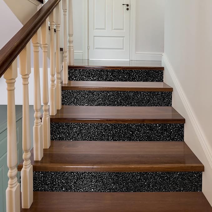 CRE8TIVE Black Glitter Wallpaper Border Peel and Stick Wall Border Sparkle - Image 2
