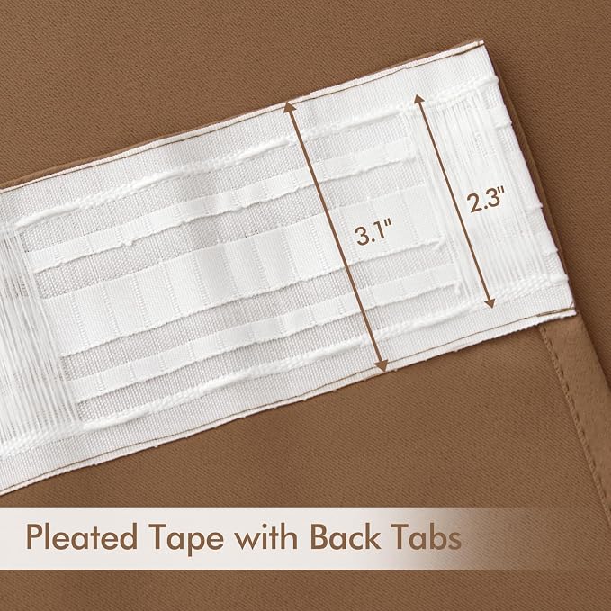 MIULEE Back Tab Blackout Curtains 84 Inch Length 2 Panels Set - Image 4