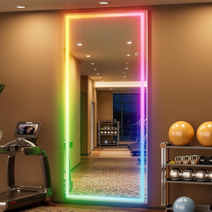 Hasipu 75"x28" LED RGB Bluetooth Full Length Mirror - Image 2
