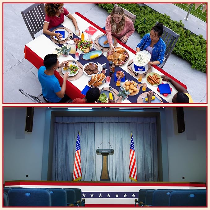 Kochorie 100 Ft x 54 Inch 4th of July Tablecloths Roll - Image 7