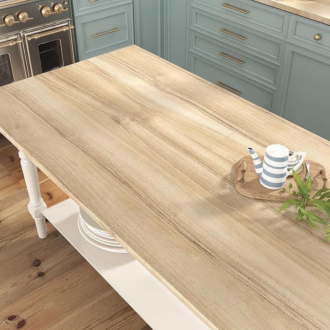WESTICK Light Wood Grain Contact Paper Peel and Stick Countertops Waterproof - Image 5
