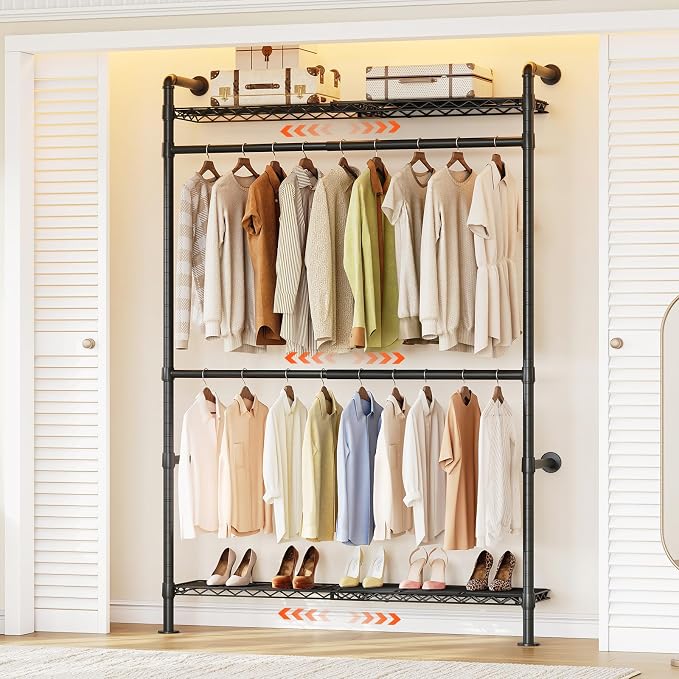 ONBRILL H1 Plus Expandable Wall Mounted Closet System, 2FT-3.3FT Closet by ONBRILL