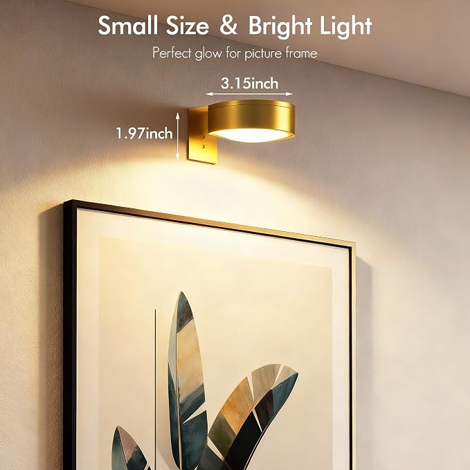 3-Pack Picture Lights for Wall, Rechargeable Battery Operated Led Painting Light - Image 6