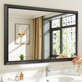 Briivue 48x32 Inch Black Bathroom Mirror by Briivuemodernmirrors