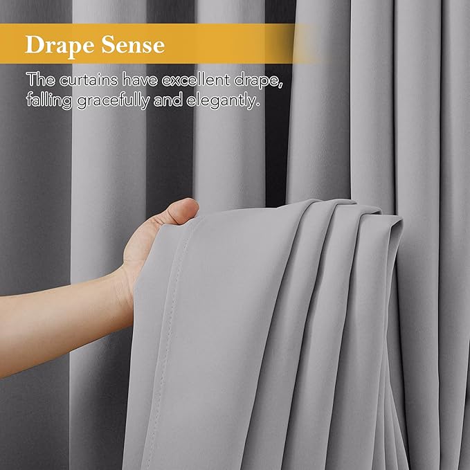RYB HOME Blackout Thermal Insulated Curtains, Portable Curtain - Image 6