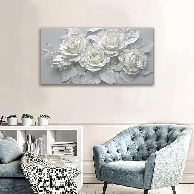 Suconvng Floral Wall Art Living Room Minimalist Painting Aesthetic Wall Decor - Image 5