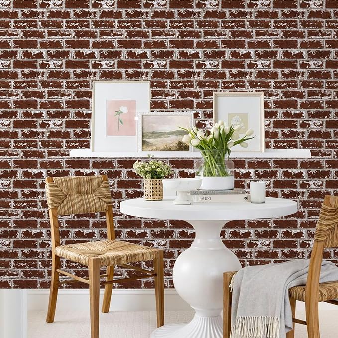 Commomy 3D Peel and Stick Brick Tiles - Image 9