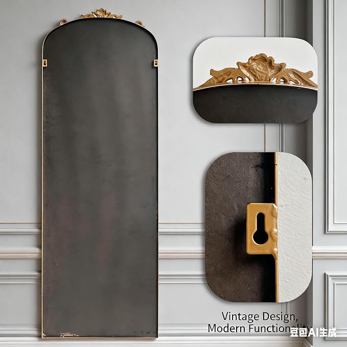HQiJun Full Length Wall Mirror Decorative Full Body Mirrors Traditional Antique - Image 5