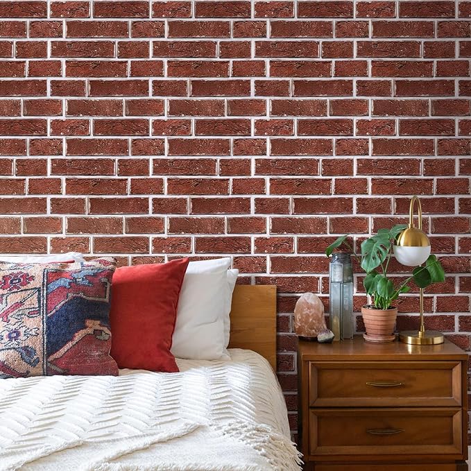 3D Peel and Stick Faux Brick Wall Panels 11.8" x 11.8" 10-Pack, Small - Image 11