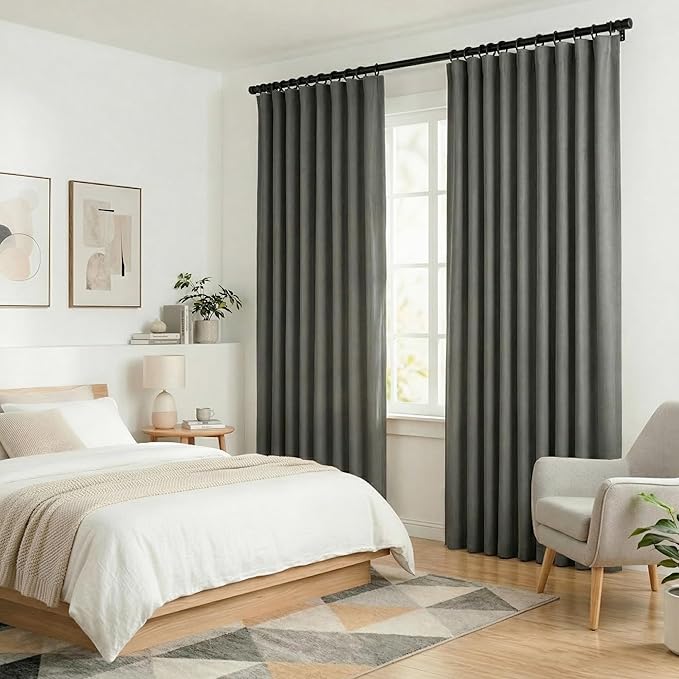 hoeflife Blackout Curtains for Bedroom Room Darkening Curtains for Living Room - Image 7