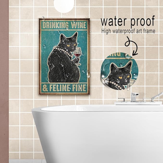 DIHSIEG Inspirational Canvas Wall Art funny bathroom wall art Print Poster - Image 3