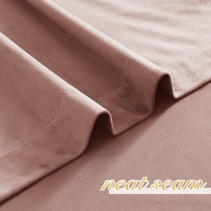 NICETOWN Dusty Pink Velvet Curtains and Drapes - Image 6