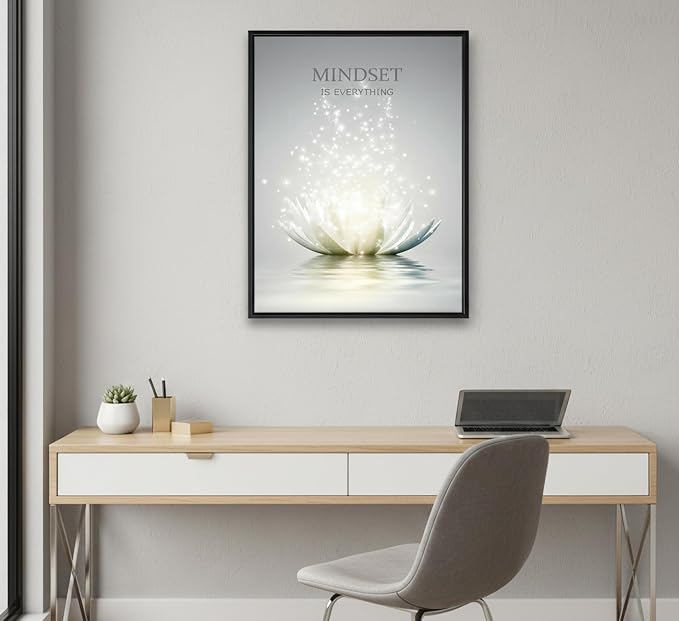 Floating Framed Zen Wall Art, Just Breathe Picture Poster - Image 8