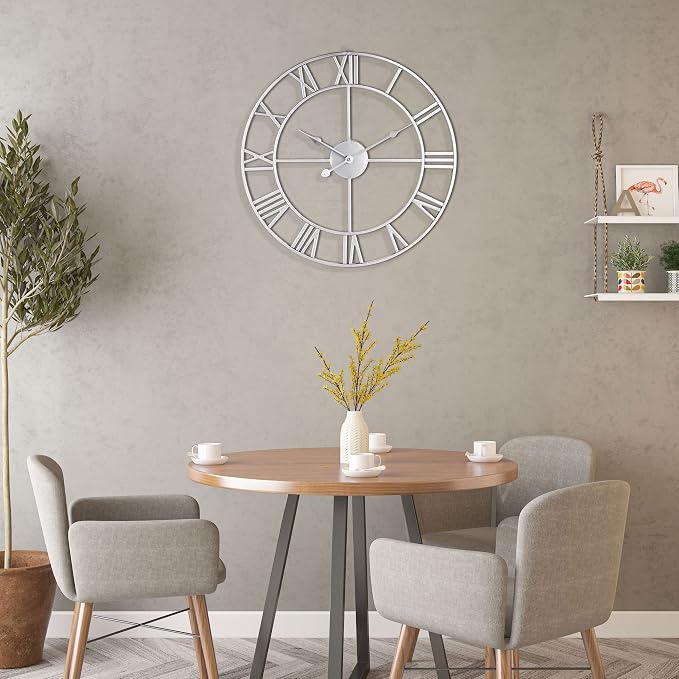 LEIKE 24" Modern Large Wall Clocks, Silent Non Ticking, Battery Operated - Image 4