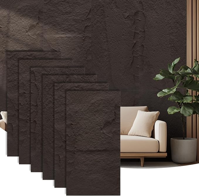 3D Faux Stone Wall Panels, 46.49 sq.ft Coverage, Lightweight & Waterproof by LARWORKS
