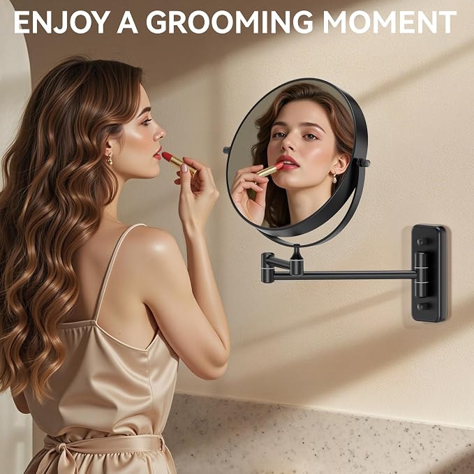 Auxmir 1X/30X Wall Mounted Makeup Mirror, Double Sided Magnifying Mirror - Image 9
