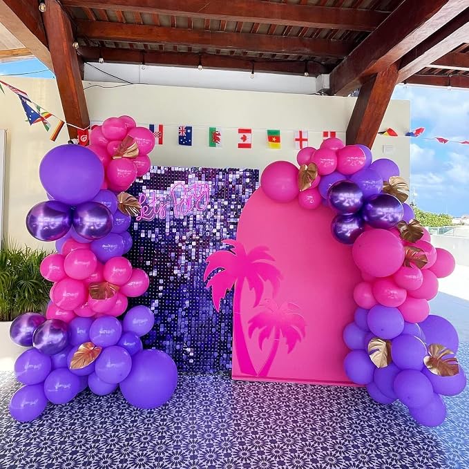COKAOBE Purple Shimmer Wall Backdrop, Photo Backdrops - Image 9