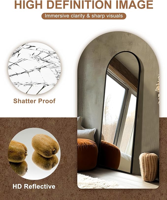 Delma Full Length Mirror, Large Floor Mirror - Image 5