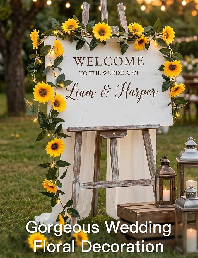 suddus Artificial Sunflower Garland - Image 4