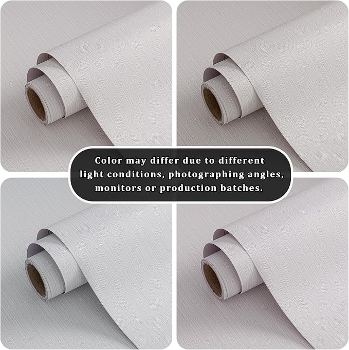 FUKU MON White Gray Grasscloth Fabric Wallpaper 23.6" X 393" Thick Classic - Image 5