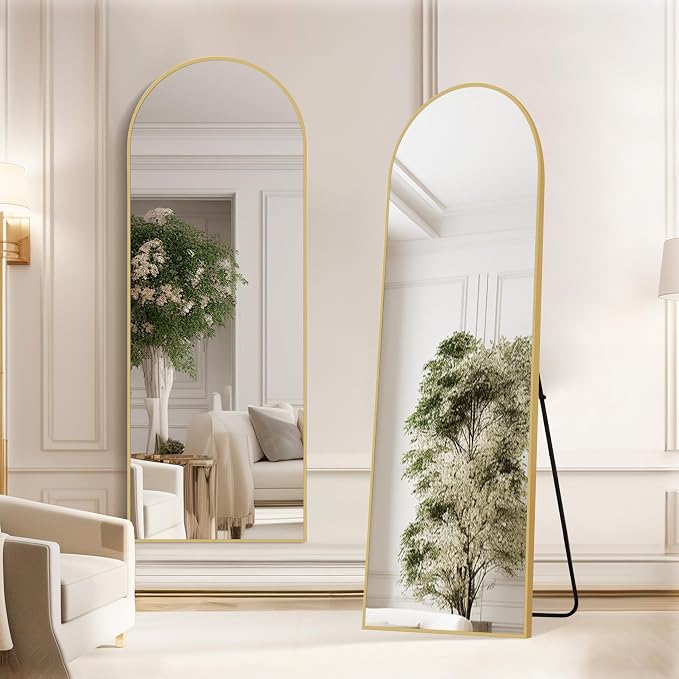 Simple Deluxe Arched Full Length Mirror, - Image 3