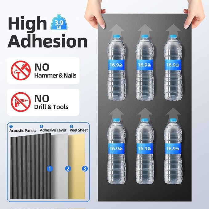 8 Pack Large Acoustic Panels Sound Absorbing - Image 4