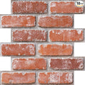 3D Peel and Stick Faux Brick Wall Panels 11.8" x 11.8" 10-Pack, Small by SMOOSTIKCDECOR
