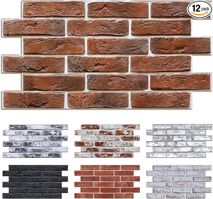 Commomy 3D Brick Wall Panels Peel and Stick by CommomyDecor