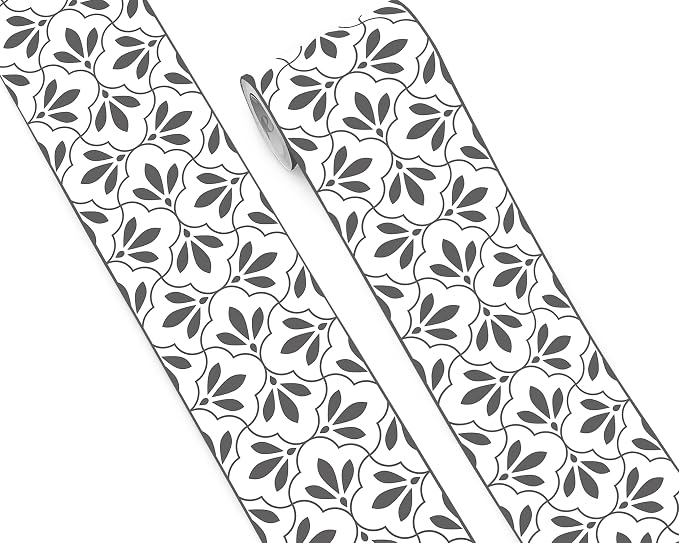 FLFK Wallpaper Border Black and White Patterns Peel and Stick Wall Border Self by FLFK