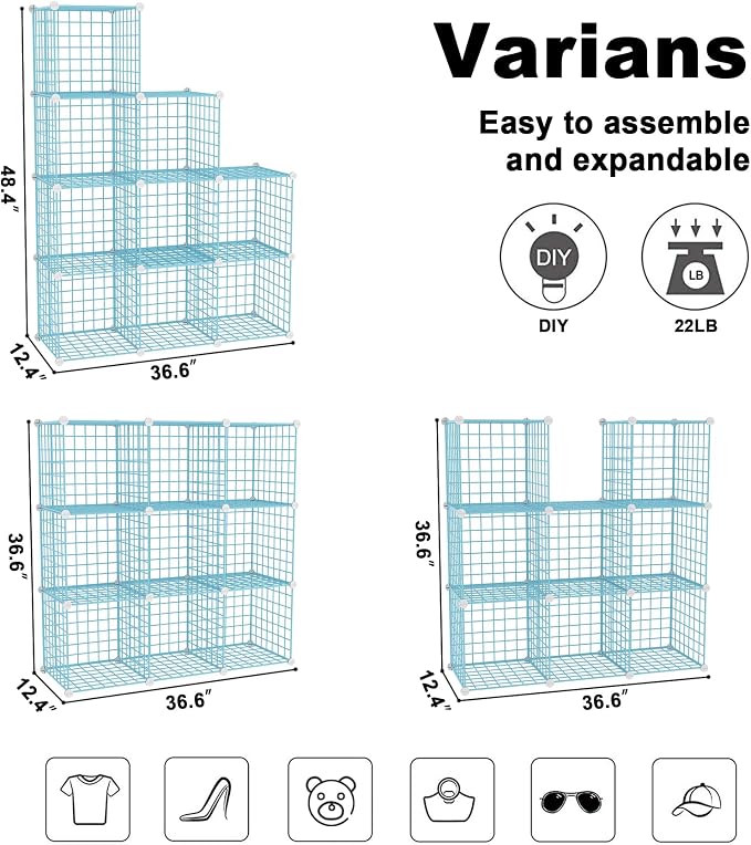C&AHOME Wire Cube Storage, 9 - Image 3