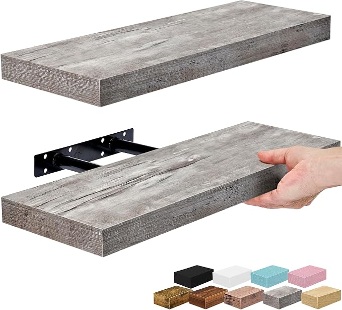 Sorbus Floating Shelves for Wall – 16 Inch Floating Shelf for Kitchen, Living by Sorbus