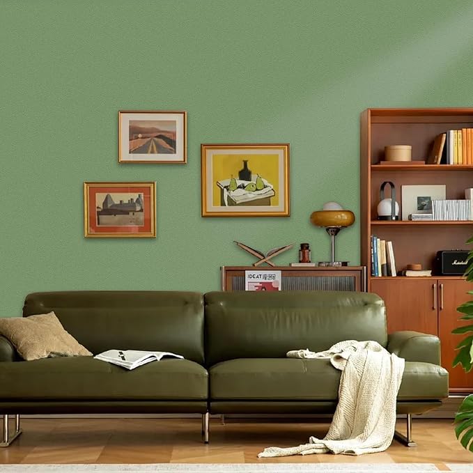 Yancorp 24"x120" Matte Grass Green Peel and Stick Wallpaper Removable Contact - Image 5